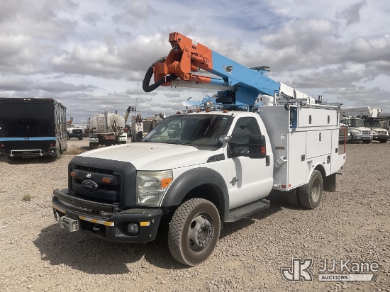 (Dixon, CA) Altec AT37G, Articulating & Telescopic Bucket Truck mounted behind cab on 2015 Ford F-55