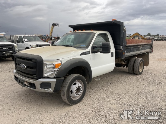 (Dixon, CA) 2011 Ford F-550 Regular Cab DRW Dump Truck Runs & Moves, Dump Operates
