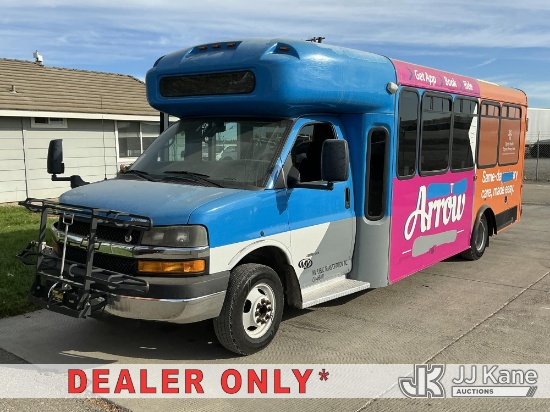 (Dixon, CA) 2014 Chevrolet Express G4500 Bus Runs & Moves)(Engine Won't Stay Running Without A Batte