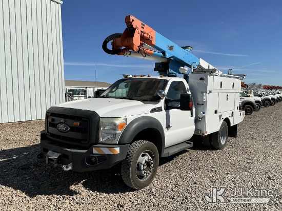 (Dixon, CA) Altec AT37G, Articulating & Telescopic Bucket Truck mounted behind cab on 2016 Ford F-55