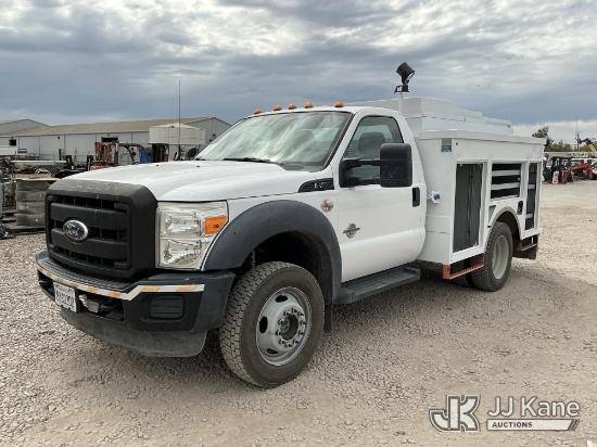 (Dixon, CA) 2011 Ford F-450 SD Regular Cab DRW Mechanics Service Truck Runs & Moves, Dash Warning Li