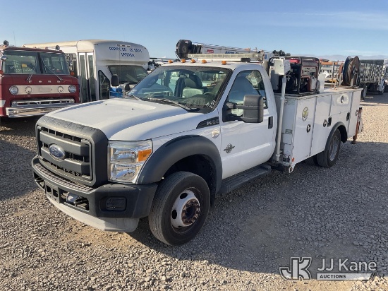 (Dixon, CA) 2013 Ford F-550 Regular Cab DRW Mechanics Service Truck Runs & Moves, Crane Does Not Ope