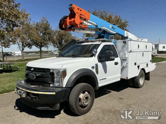 (Dixon, CA) Altec AT40G, Articulating & Telescopic Bucket Truck mounted behind cab on 2019 Ford F-55