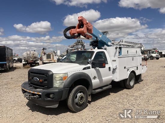 (Dixon, CA) Altec AT37G, Articulating & Telescopic Bucket Truck mounted behind cab on 2011 Ford F-55