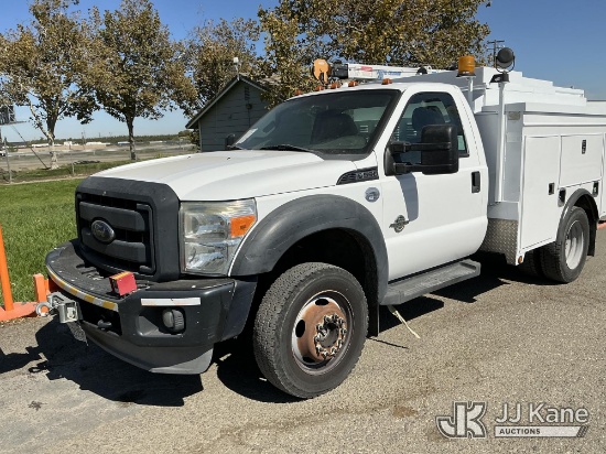 (Dixon, CA) 2013 Ford F-550 Regular Cab DRW Mechanics Service Truck Runs, Moves & Crane Operates-Cra