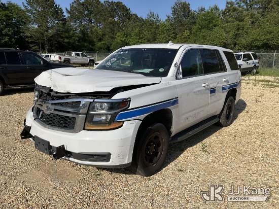 (Hammond, LA) 2019 Chevrolet Tahoe Police Package 4-Door Sport Utility Vehicle Wrecked, Not Running,