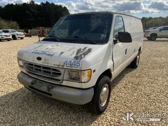 (Hammond, LA) 2002 Ford E250 Cargo Van Runs & Moves) (Fuel Empty, Rear Side Doors Do Not Open, Rear