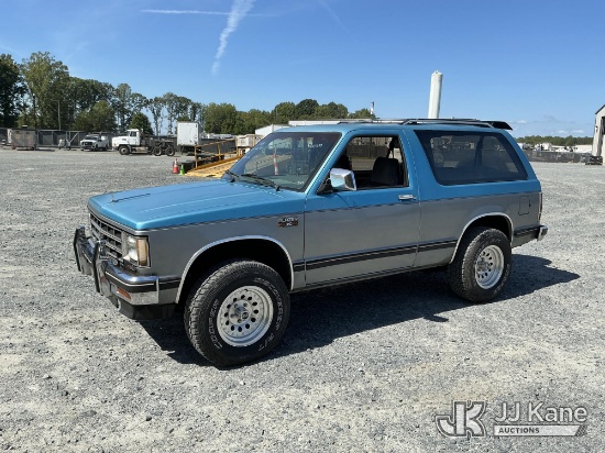 (China Grove, NC) 1989 Chevrolet S10 Blazer 4x4 2-Door Sport Utility Vehicle Runs & Moves