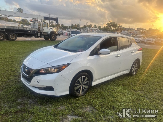 (Riviera Beach, FL) 2020 Nissan Leaf S Plus 4-Door Hatch Back Runs & Moves) (Seller States: High- Vo
