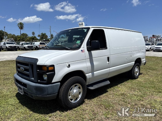 (Riviera Beach, FL) 2013 Ford E350 Cargo Van Runs & Moves) (FL Residents Purchasing Titled Items - t
