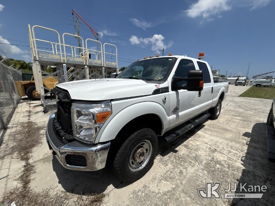 (Riviera Beach, FL) 2014 Ford F350 4x4 Crew-Cab Pickup Truck Not Running, Condition Unknown) (FL Res