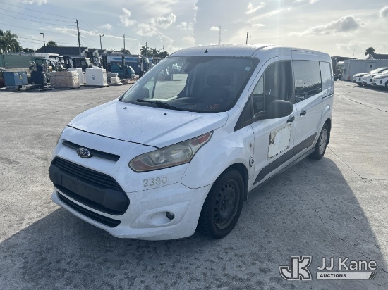 (Riviera Beach, FL) 2016 Ford Transit Connect Mini Cargo Van Runs & Moves) (Dash Warning Indicators