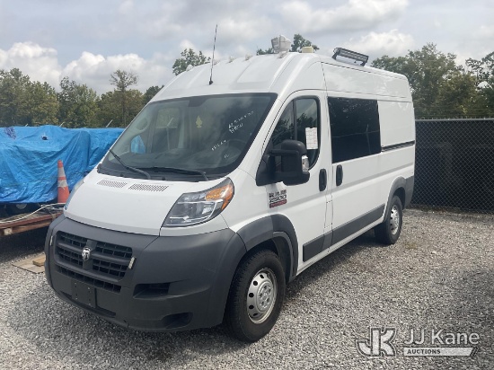 (Verona, KY) 2018 RAM Promaster 2500 High Roof Tradesman 136-in. WB Cargo Van Not Running, Condition