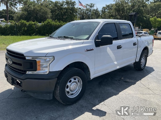 (Ocala, FL) 2019 Ford F150 4x4 Crew-Cab Pickup Truck Runs & Moves) (Dash Warning Indicator On, Winds