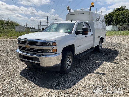 (Chester, VA) 2018 Chevrolet Silverado 3500HD 4x4 Extended-Cab Enclosed Service Truck Runs & Moves