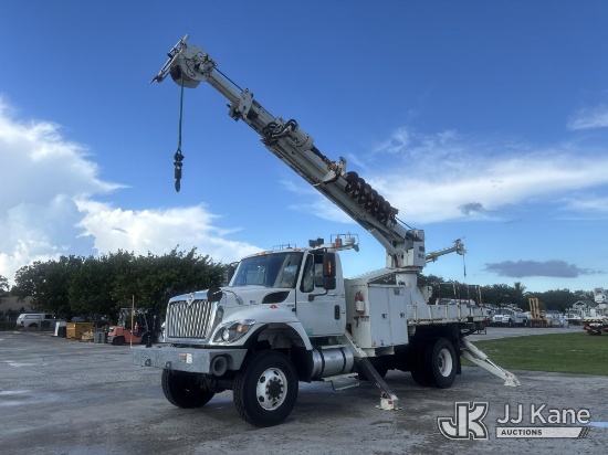 (Riviera Beach, FL) Altec DM45-TR, Digger Derrick rear mounted on 2012 International 7300 Flatbed/Ut