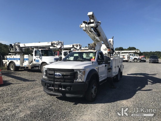 (Mount Airy, NC) Altec AT41M, Articulating & Telescopic Material Handling Bucket Truck mounted behin