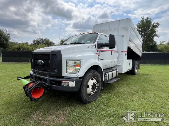 (Tampa, FL) 2017 Ford F-750 Extended-Cab Chipper Dump Truck Runs, Moves & Dump Operates) (Dash Warni