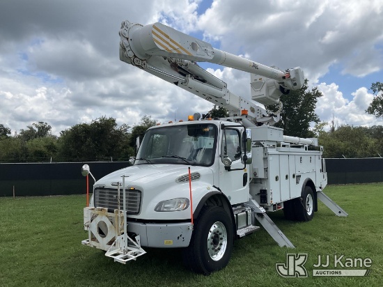 (Tampa, FL) Altec AM50, Over-Center Material Handling Bucket Truck rear mounted on 2017 Freightliner