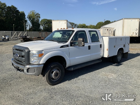 (China Grove, NC) 2016 Ford F350 4X4 Crew-Cab Service Truck Runs & Moves) (Dash Warning Indicator Li