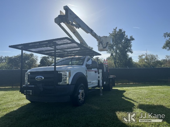 (Tampa, FL) Terex LT40, Articulating & Telescopic Bucket Truck mounted behind cab on 2018 Ford F550