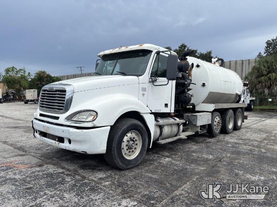 (West Palm Beach, FL) 2007 Freightliner Columbia 120 Vacuum Excavation Truck Runs, Moves & PTO Engag