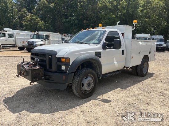 (Memphis, TN) 2008 Ford F-450 SD Service Truck, Municipal Owned Runs, Moves)(Check Engine Light On