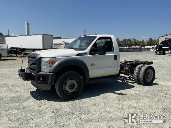 (China Grove, NC) 2014 Ford F450 4x4 Cab & Chassis Runs & Moves) (Dash Warning Indicators On