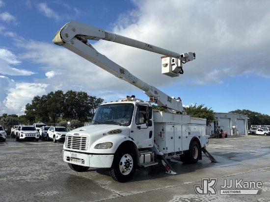 (Riviera Beach, FL) Altec AA755-MH, Material Handling Bucket rear mounted on 2012 Freightliner M2 10