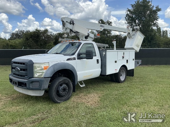 (Tampa, FL) Altec AT200A, Telescopic Non-Insulated Bucket Truck mounted behind cab on 2012 Ford F-45