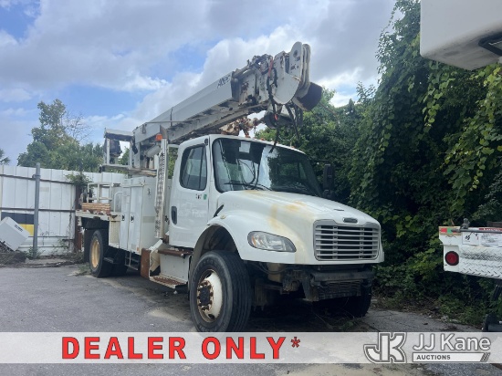 (Panama City, FL) Altec DM47-BR, Digger Derrick rear mounted on 2015 Freightliner M2 106 4x4 Flatbed