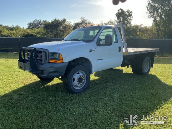 (Tampa, FL) 1999 Ford F-450 SD Flatbed Truck, State of Florida Unit Runs & Moves) (FL Residents Purc
