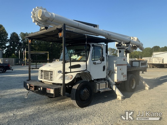(China Grove, NC) Altec LR758, Over-Center Bucket Truck rear mounted on 2018 Freightliner M2 Flatbed