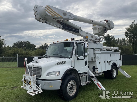 (Tampa, FL) Altec AM50, Over-Center Material Handling Bucket Truck rear mounted on 2017 Freightliner