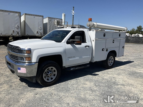 (China Grove, NC) 2018 Chevrolet Silverado 3500HD 4x4 Service Truck Duke Unit) (Runs & Moves