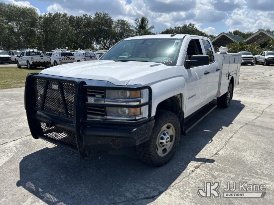 (Riviera Beach, FL) 2016 Chevrolet Silverado 2500HD 4x4 Extended-Cab Service Truck Runs & Moves) (En