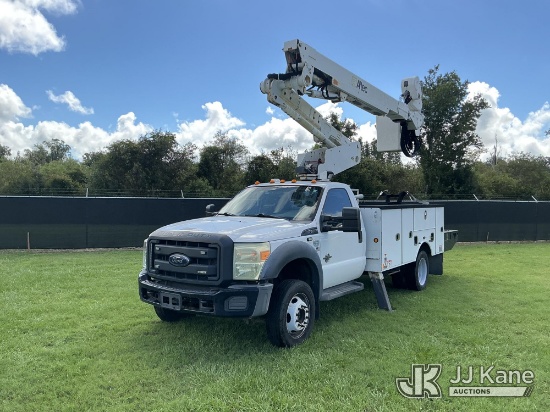 (Tampa, FL) Altec AT40M, Articulating & Telescopic Material Handling Bucket Truck mounted behind cab