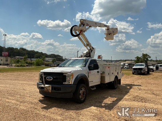 (Byram, MS) Altec AT40G, Articulating & Telescopic Bucket Truck mounted behind cab on 2017 Ford F550
