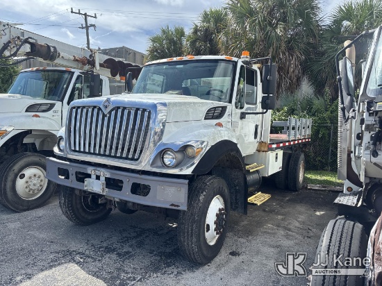 (West Palm Beach, FL) 2008 International 7300 Flatbed Truck Runs & Does Not Move) (Transmission Non-