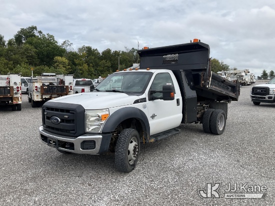 (Verona, KY) 2013 Ford F-550 Dump Truck Duke Unit) (Runs, Moves & Dump Operates