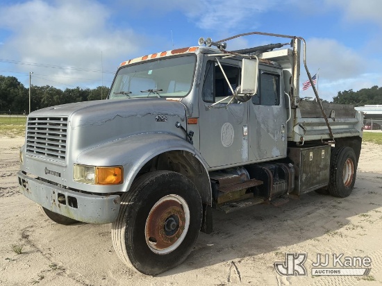 (Tampa, FL) 2002 International 4700 Crew-Cab Dump Truck, State of Florida Unit Not Running, Conditio