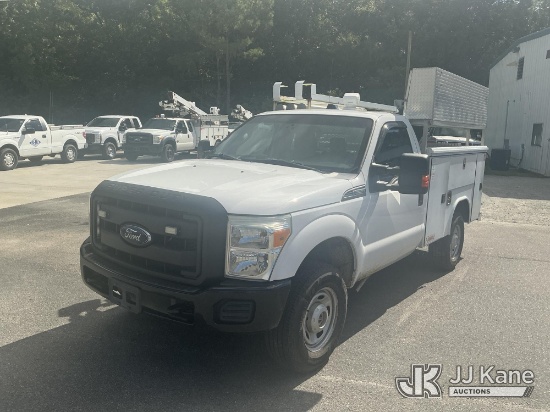 (Supply, NC) 2014 Ford F250 4x4 Service Truck, Co-Op Unit Runs, Moves, Check Engine Light On