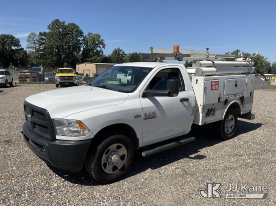 (Chester, VA) 2018 Ram 3500 Enclosed Service Truck Runs & Moves) (Dash Warning Indicators On