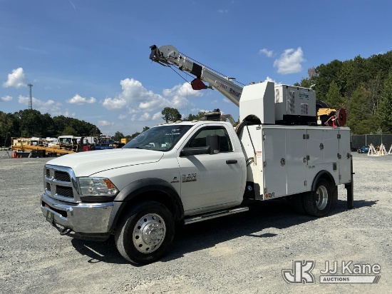 (China Grove, NC) 2018 RAM 5500 4X4 Mechanics Service Truck Runs, Moves & Material Crane Operates) (