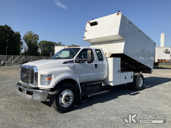 (China Grove, NC) 2023 Ford F750 SuperCab DRW Extended-Cab Chipper Dump Truck Runs, Moves & Operates