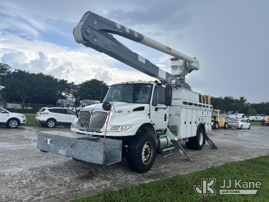 (Riviera Beach, FL) Altec AA55E, Material Handling Bucket rear mounted on 2014 International 7300 Ut