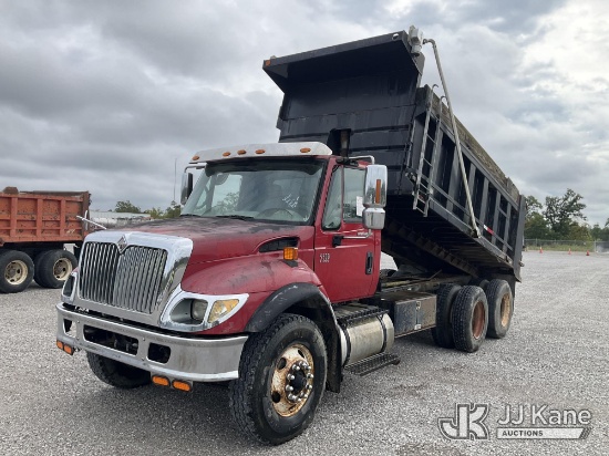(Verona, KY) 2007 International 7500 Dump Truck Runs, Moves & Dump Operates) (Dash Warning Indicator