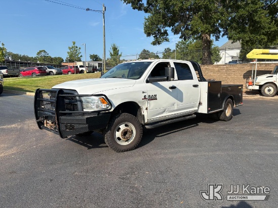 (Sandersville, GA) 2017 RAM 3500 Crew-Cab Flatbed/Service Truck, Coop Maintained Unit Runs & Moves)