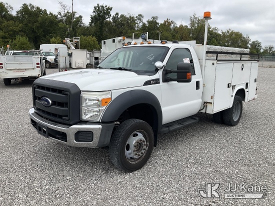 (Verona, KY) 2015 Ford F450 4x4 Service Truck Duke Unit) (Runs & Moves) (Engine Performance Concerns