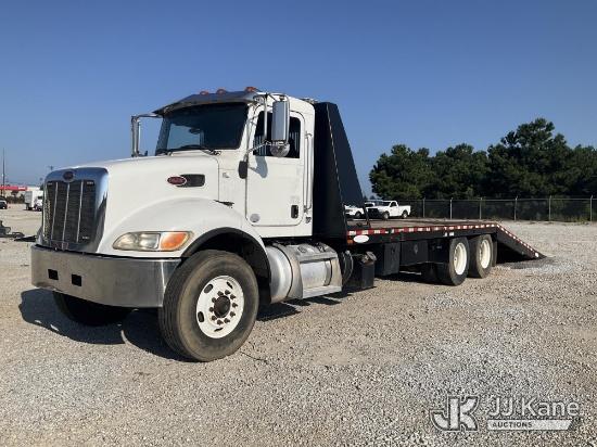 (Villa Rica, GA) 2016 Peterbilt 348 T/A Flatbed Truck Runs, Moves & Operates) (Dash Warning Indicato